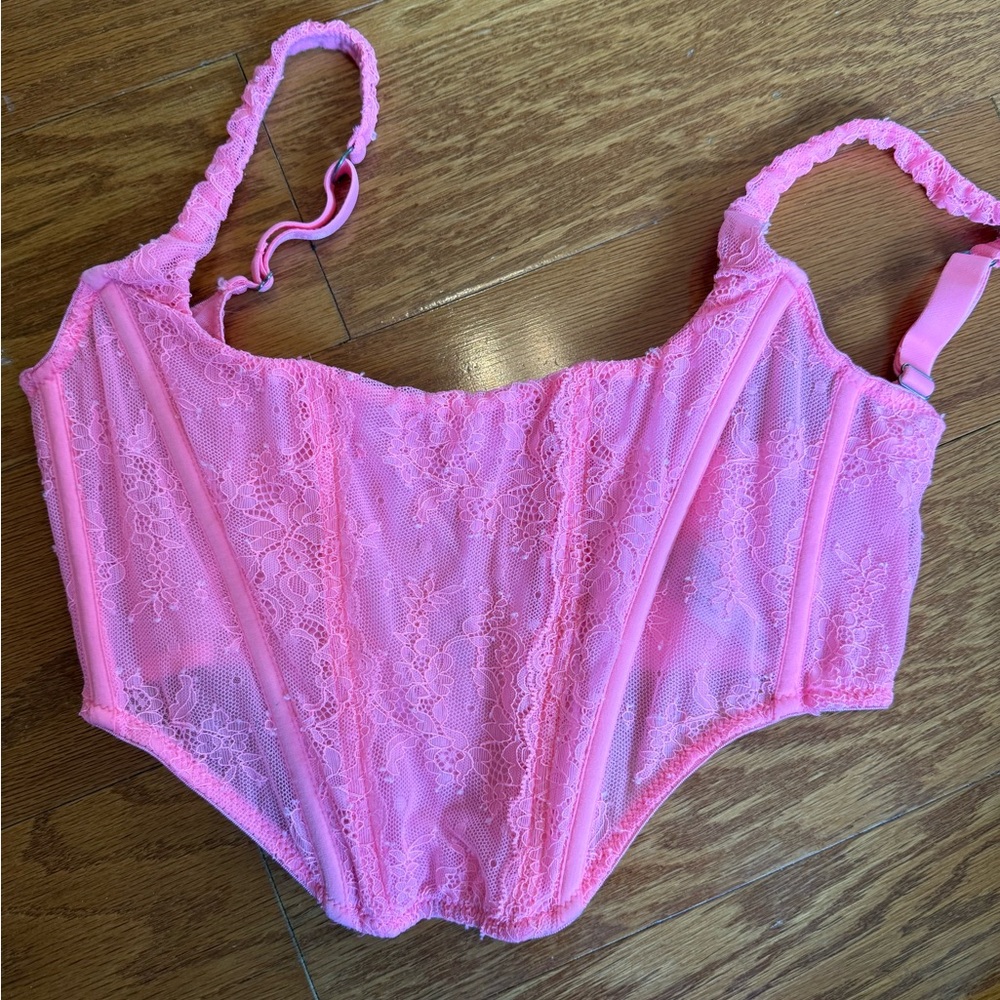 Urban Outfitters Pink Lace Bra
